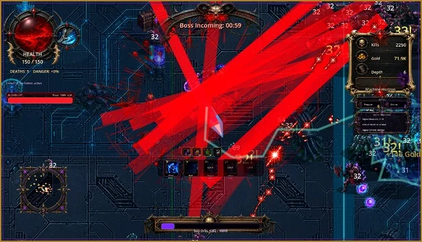 MegaDope 2D combat artwork with enemies and action effects