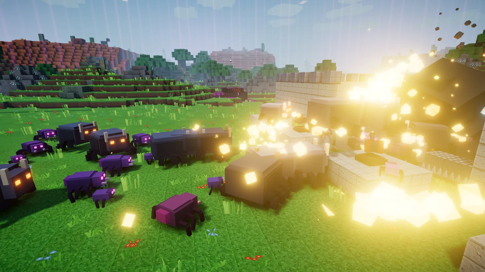 Flame defenses firing from a fortified position