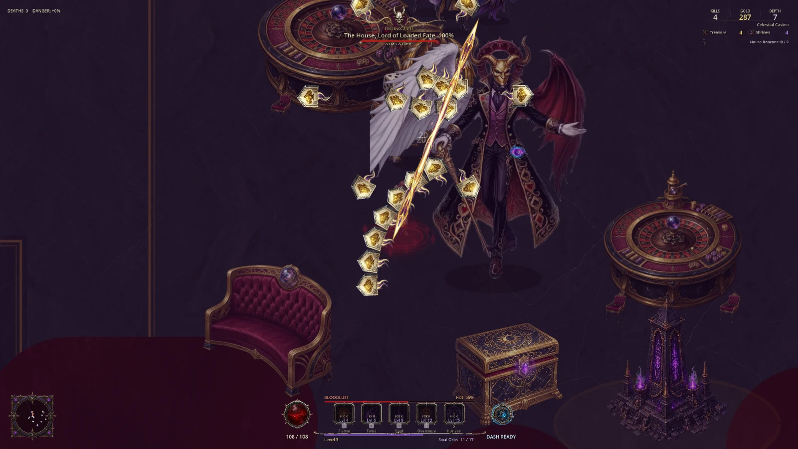 MegaDope 2D gameplay: Celestial Casino / The House
