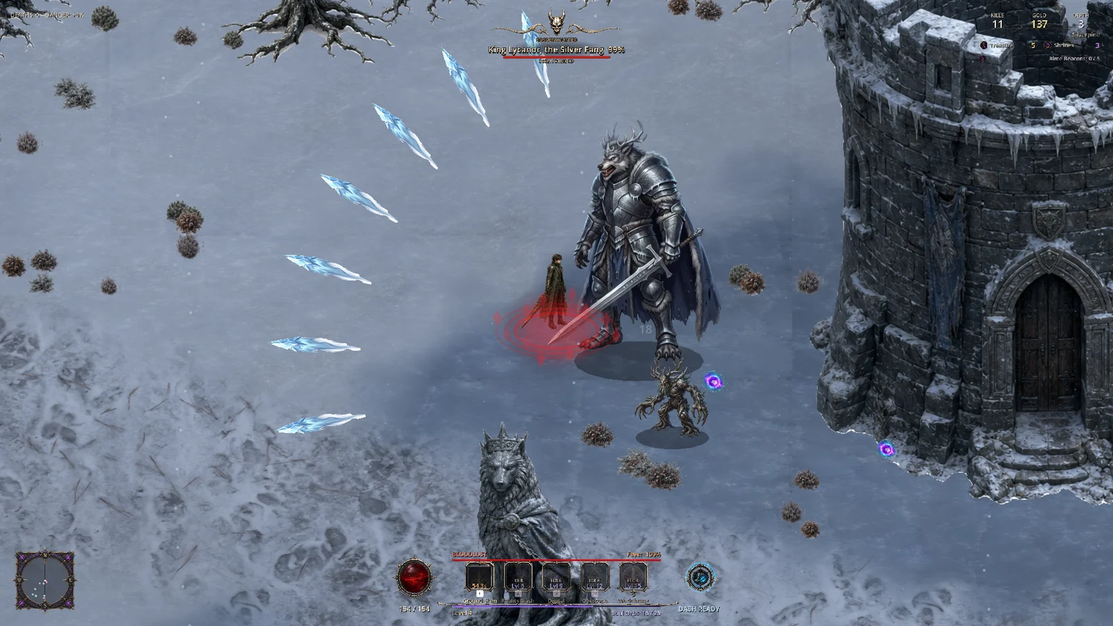MegaDope 2D gameplay: Silverpine / King Lycanor